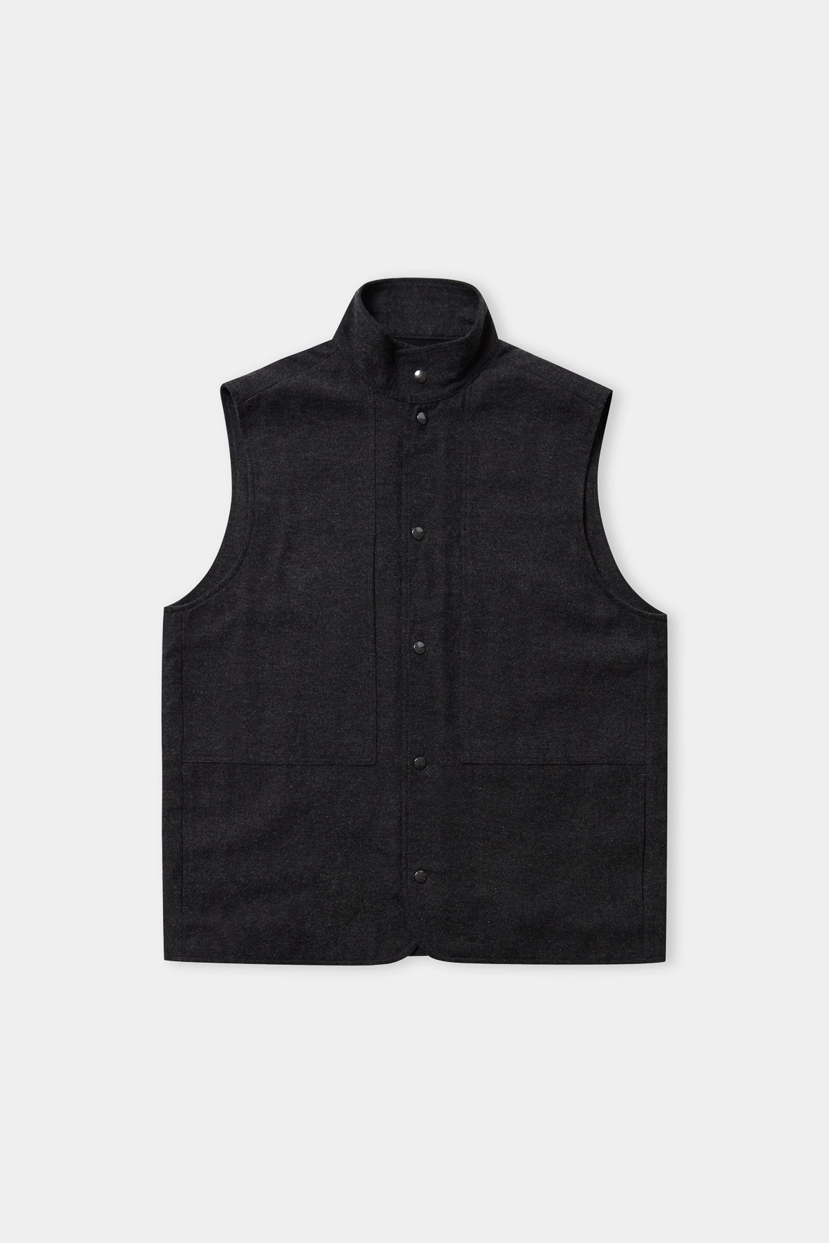 WENDEL vest eco coal flannel
