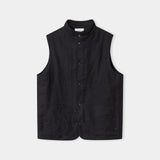 WENDEL vest eco flannel melange black