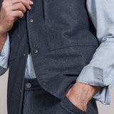 WENDEL vest lambswool blue