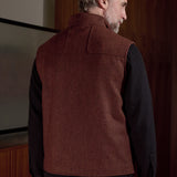 WENDEL vest lambswool herringbone brick