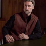 WENDEL vest lambswool herringbone brick