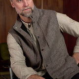 WENDEL vest lambswool herringbone taupe