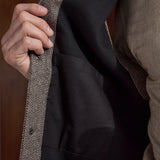 WENDEL vest lambswool herringbone taupe