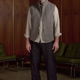 WENDEL vest lambswool herringbone taupe