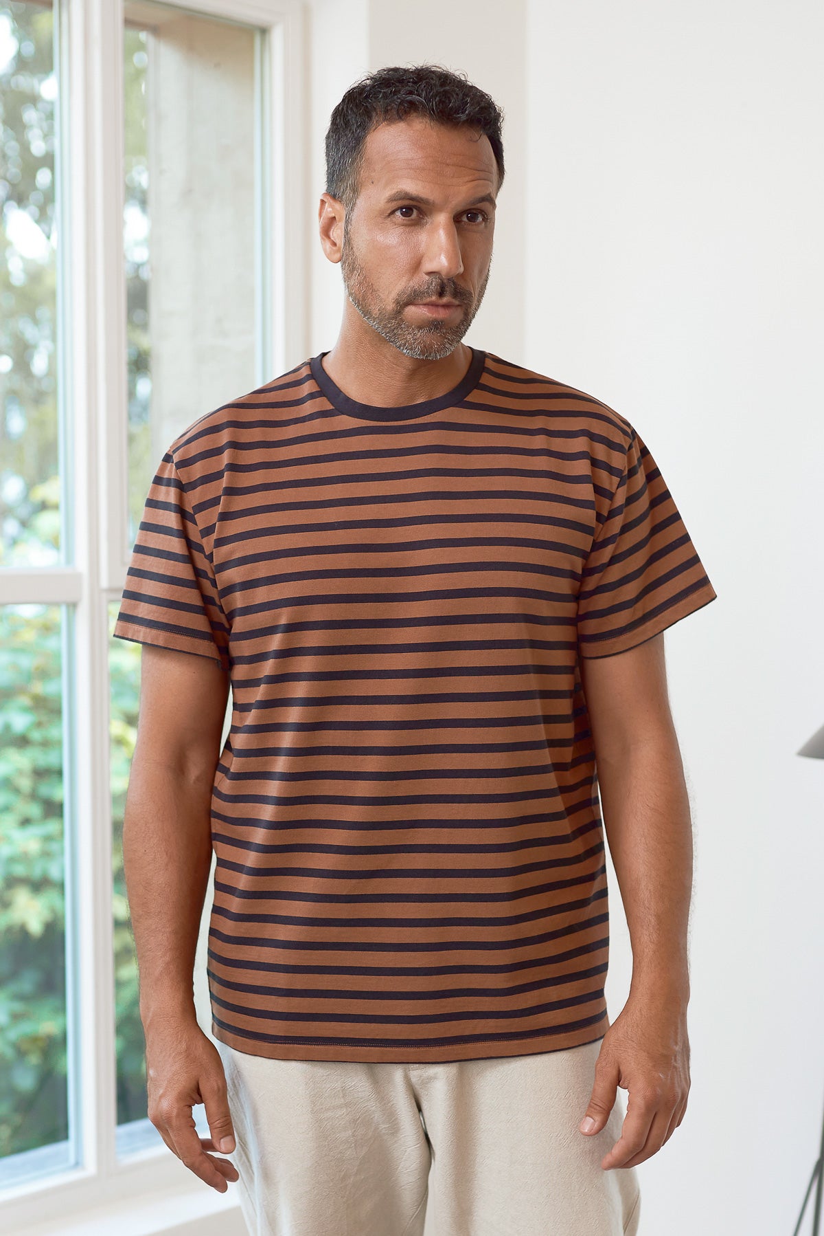 ALOIS t-shirt eco striped moroccan red