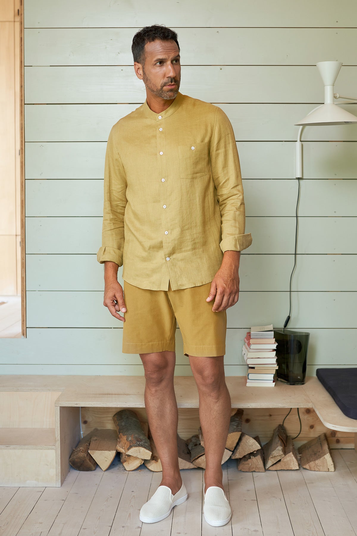JIM shorts golden tencel