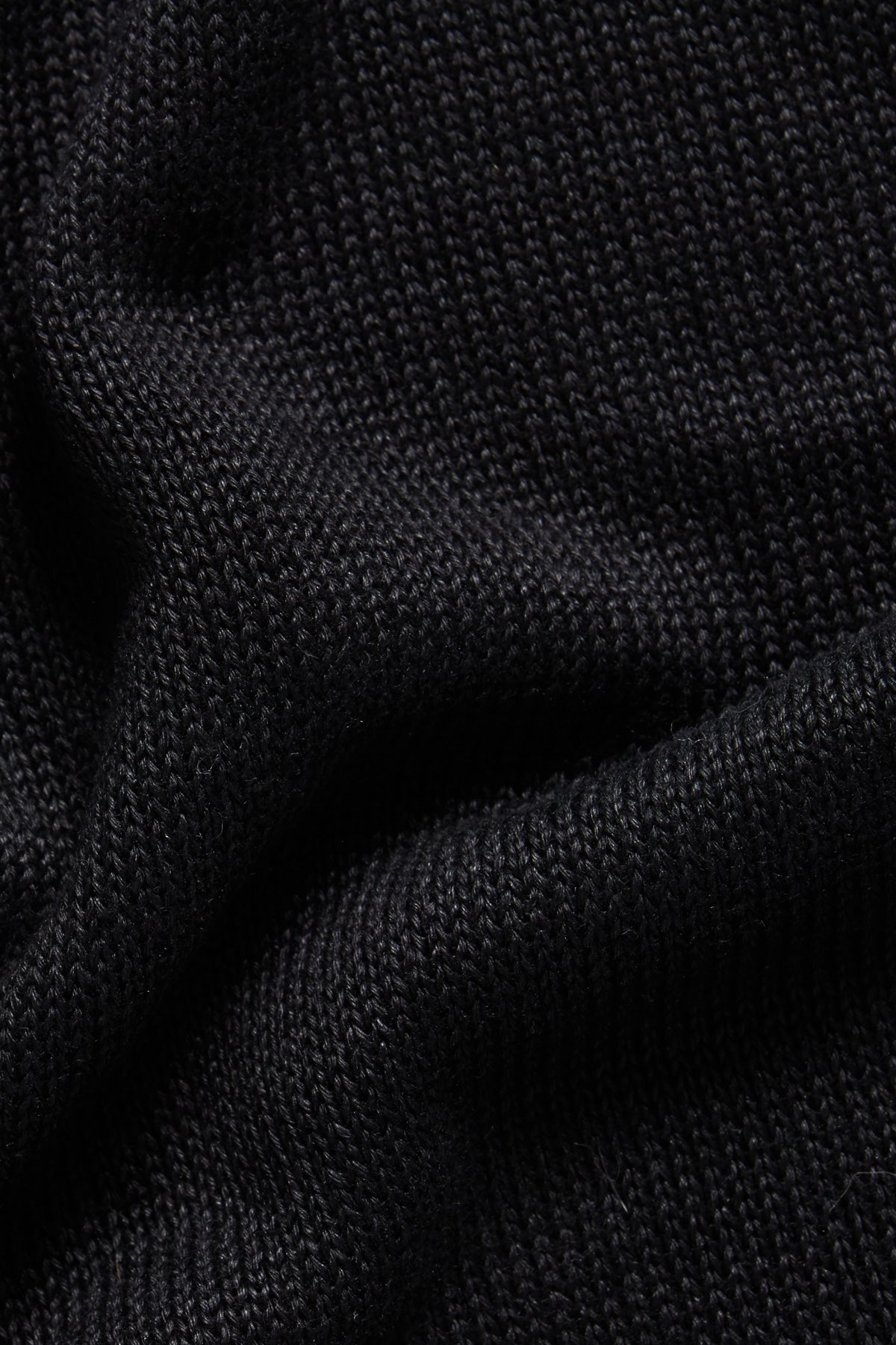 KASPAR longsleeve polo black linen