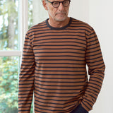 LARS longsleeve eco striped moroccan red