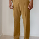 MAX trousers tencel gold