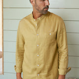 NATHAN shirt pure linen gold