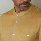 NATHAN shirt golden pure linen