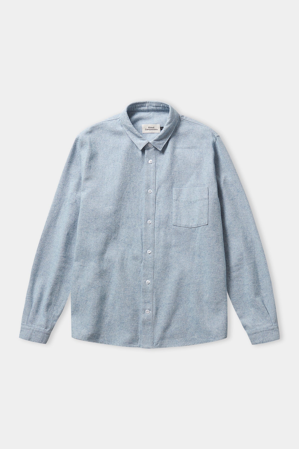 SIMON shirt eco mid blue flannel
