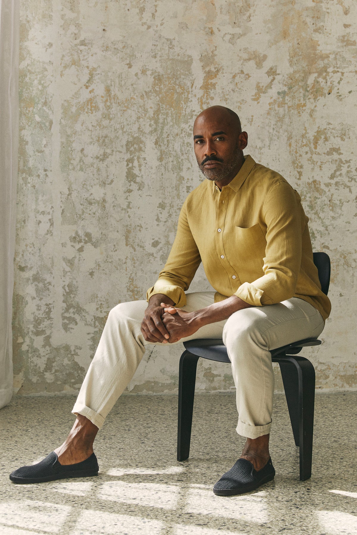 SIMON shirt golden linen