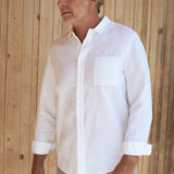 SIMON shirt linen white
