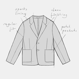 ENVER blazer eco structured black